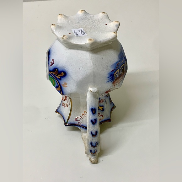 19th Century Antique Gaudy Welsh PAGODA Scalloped Footed Lustreware Pitcher Jug - Picture 11 of 16